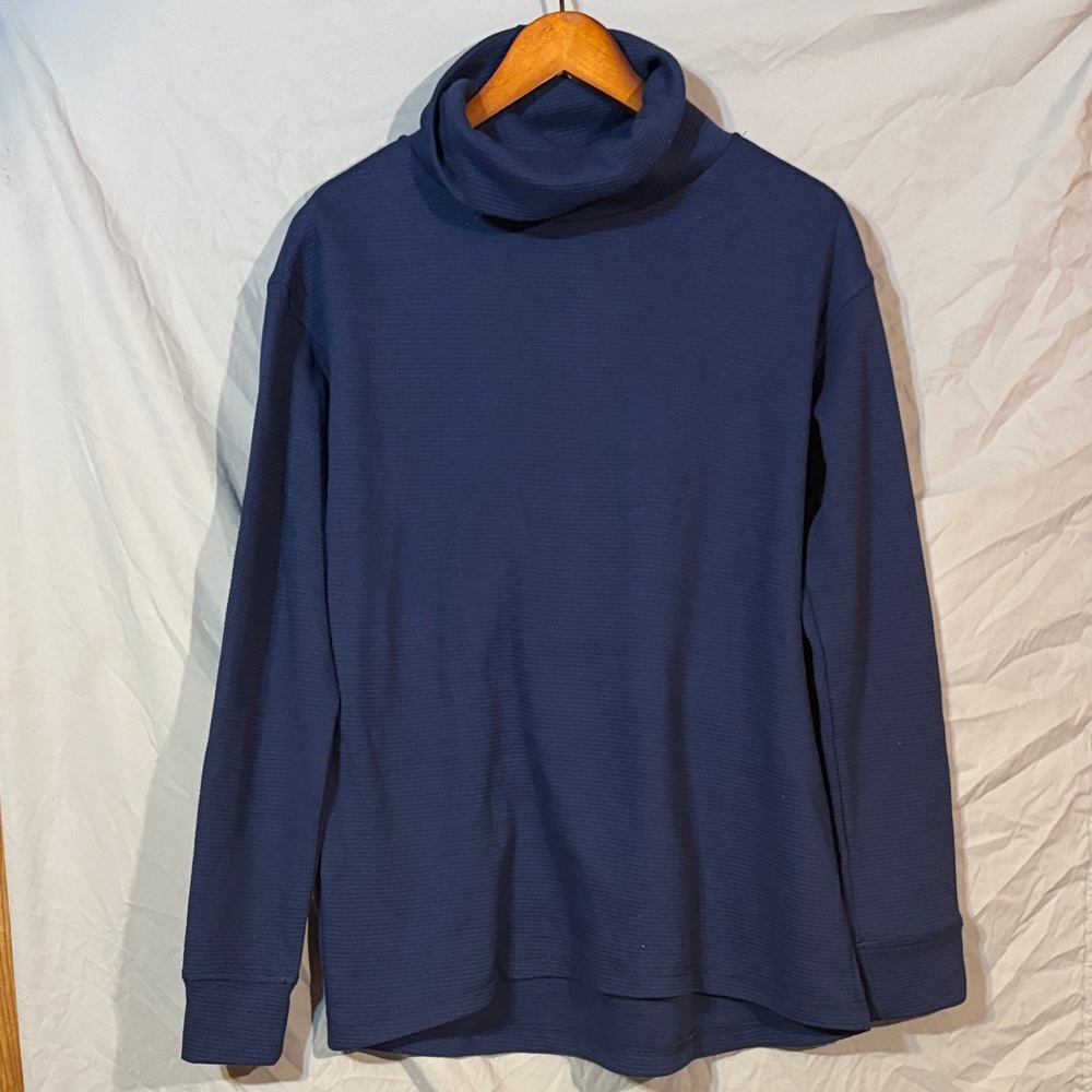 Lands' End Women’s Blue Turtleneck Sweater NWT (factory wrong tags, actually L)